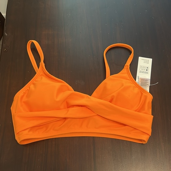 CUPSHE Twist High Waisted V Neck Spaghetti Straps Orange Bikini Swimsuit Size S - Picture 10 of 13
